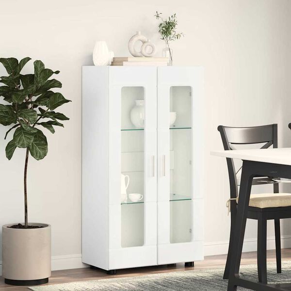 vidaXL Sideboard with Shelf White 55.5 x 29 x 103 cm Engineered Wood