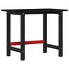 vidaXL Workbench Dark Brown 100x60x81,5 cm Solid Wood Oak