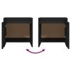 vidaXL Bedside Cabinet Black 45x34x44.5 cm Engineered Wood