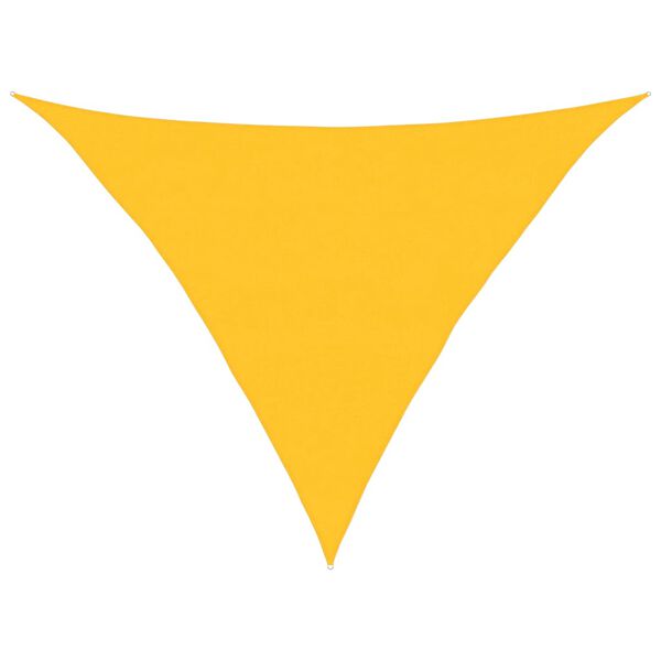 vidaXL Sunshade Sail 160 g/m&sup2; Triangular Yellow 5x5x6 m HDPE