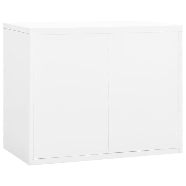 vidaXL Filing Cabinet White 90x46x72.5 cm Steel