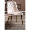 Venture Home Dining Chairs 2 pcs Velvet Deluxe Velvet Beige and Brass