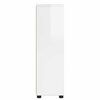 vidaXL Bathroom Cabinet with Shelf High Gloss White 30.5 x 30 x 101 cm