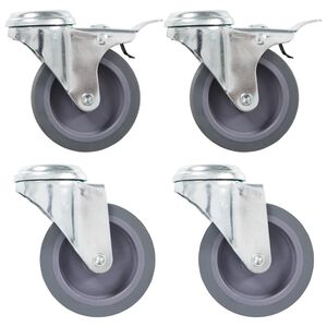 vidaXL Bolt Hole Swivel Casters 4 pcs 75 mm