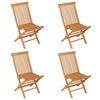 vidaXL 5 Piece Garden Dining Set Solid Teak Wood