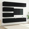 vidaXL TV Cabinet Set Wall-mounted 6 pcs Black Oak Engineered Wood