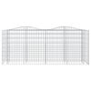 vidaXL Arched Gabion Raised Bed 200x50x100 cm Galvanised Iron