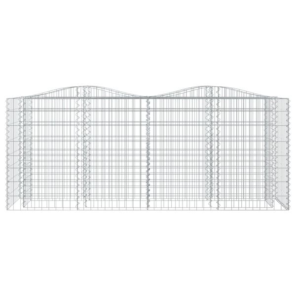 vidaXL Arched Gabion Raised Bed 200x50x100 cm Galvanised Iron
