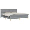vidaXL Bed Frame with Mattress Light Grey 180 x 200 cm Fabric