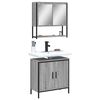vidaXL 2 Piece Bathroom Furniture Set Grey Sonoma Engineered Wood