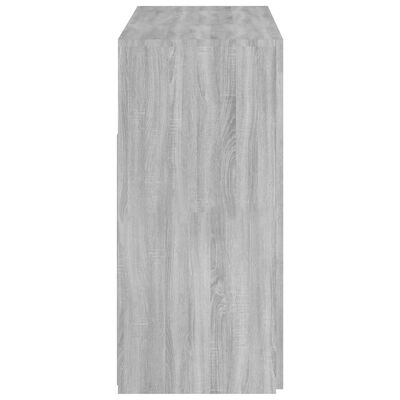 vidaXL Sideboard with LED Lights Grey Sonoma 115.5x30x75 cm