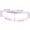 vidaXL Bed Frame without Mattress Concrete Grey 100x200 cm
