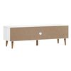 vidaXL TV Cabinet MOLDE White 158x40x49 cm Solid Wood Pine