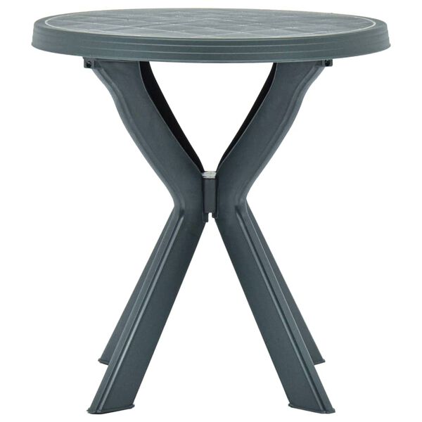 vidaXL Bistro Table Green Ø70 cm Plastic