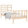 vidaXL Bed Frame without Mattress Solid Wood 90x190 cm Single