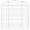 vidaXL Arched Gabion Basket 200x50x180/200 cm Galvanised Iron