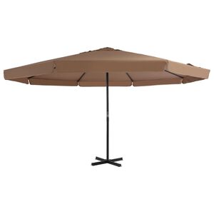 vidaXL Garden Parasol | Taupe | Polyester, Aluminium | Large