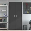 vidaXL Storage Cabinet 2 pcs Black 90 x 40 x 200 cm Steel