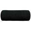 vidaXL Bolster Pillows 2 pcs Black Ø 25 x 70 cm Microfibre Fabric