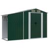 vidaXL Garden Shed Green 277x192.5x179 cm Galvanised Steel