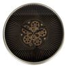 Gifts Amsterdam Radar Clock "Stefan" Metal Black and Gold 55 cm