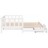 vidaXL Daybed with Trundle and Drawers without Mattress White 90x200 cm