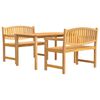 vidaXL 3 Piece Garden Dining Set Solid Wood Teak