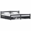 vidaXL Bed Frame without Mattress Dark Grey Solid Pinewood 200x200 cm