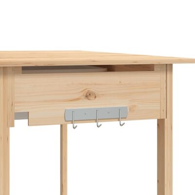 vidaXL Potting Table with Sink Brown 147.5x44x139.5 cm Solid Wood Fir