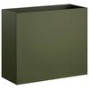 vidaXL Garden Planter Olive Green 50 x 20 x 40 cm Cold-rolled Steel