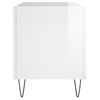 vidaXL Record Cabinet High Gloss White 74.5x38x48 cm Engineered Wood