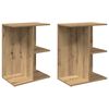 vidaXL Bedside Tables 2 pcs Artisan Oak 46.5x29x61 cm Engineered Wood