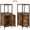 vidaXL Bathroom Furniture Set with Shelf 5 pcs Smoked Oak and Black