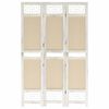 vidaXL 3-Panel Room Divider Cream 105x165 cm Fabric
