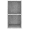 vidaXL Wall-mounted TV Cabinet Concrete Grey 37x37x72 cm Engineered Wood