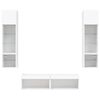 vidaXL 6 Piece TV Wall Units with LED White Engineered Wood
