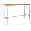 vidaXL Bar Table 160x60x105 cm Solid Acacia Wood and Stainless Steel