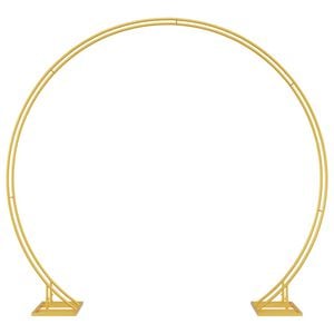 vidaXL Wedding Arch Gold 220 x 45 x 200 cm Steel