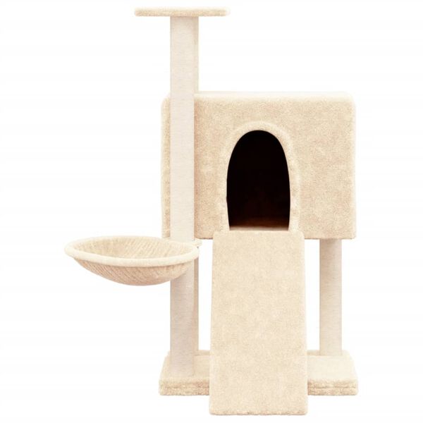 vidaXL Cat Tree with Sisal Scratching Posts Cream 96 cm