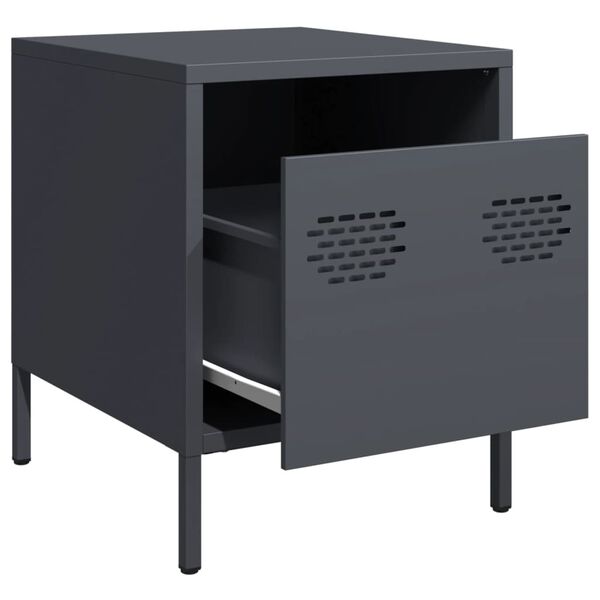 vidaXL Bedside Cabinets&nbsp;2 pcs Anthracite 35x39x43.5 cm Steel