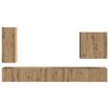 vidaXL TV Wall Cabinet Set Wall-mounted 6 pcs Artisan Oak
