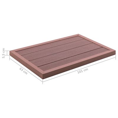 vidaXL Floor Element for Solar Shower Brown 101x63x55 cm WPC