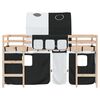vidaXL Kids' Loft Bed with Tunnel without Mattress White&Black 90x200cm