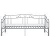 vidaXL Pull-out Sofa Bed Frame without Mattress Grey Metal 90x200 cm