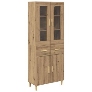 vidaXL Highboard Artisan Oak 69.5 x 34 x 180 cm Engineered Wood