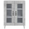 vidaXL Highboard Concrete Grey 69.5x34x180 cm Engineered Wood