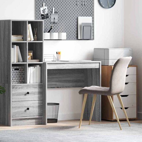 vidaXL Desk Grey Sonoma 80 x 40 x 76 cm