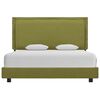 vidaXL Bed Frame without Mattress Green Fabric 135x190 cm Double