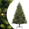 vidaXL Artificial Hinged Christmas Tree 300 LEDs Green 240 cm