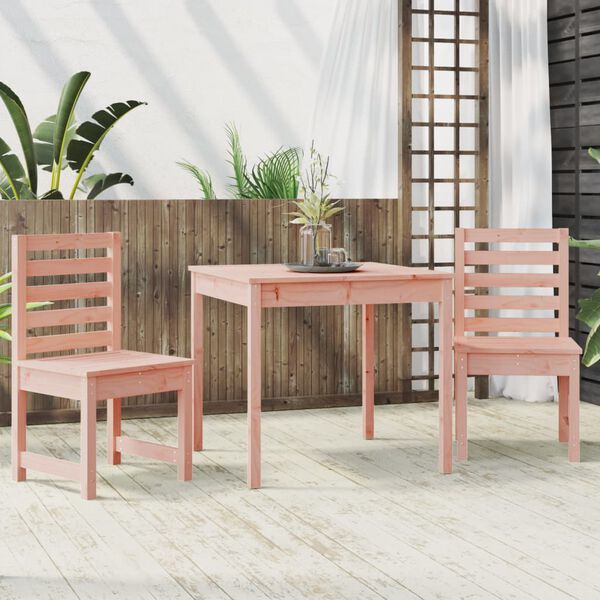 vidaXL 3 Piece Garden Bistro Set Solid Wood Douglas